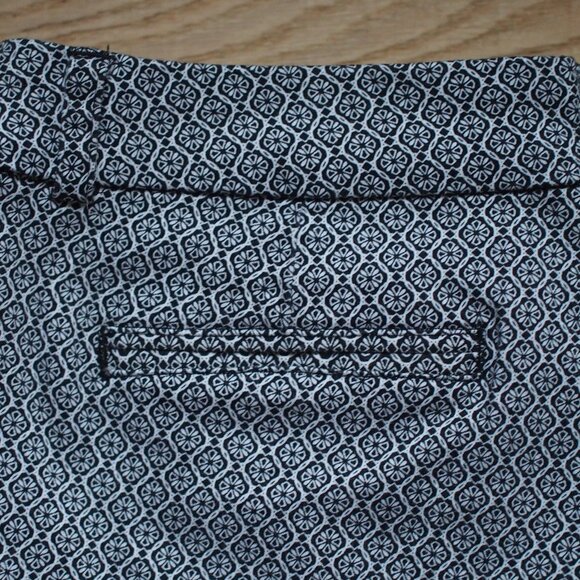 Cleo | Cotton Black & White Print, Ankle Pants - Picture 5 of 6